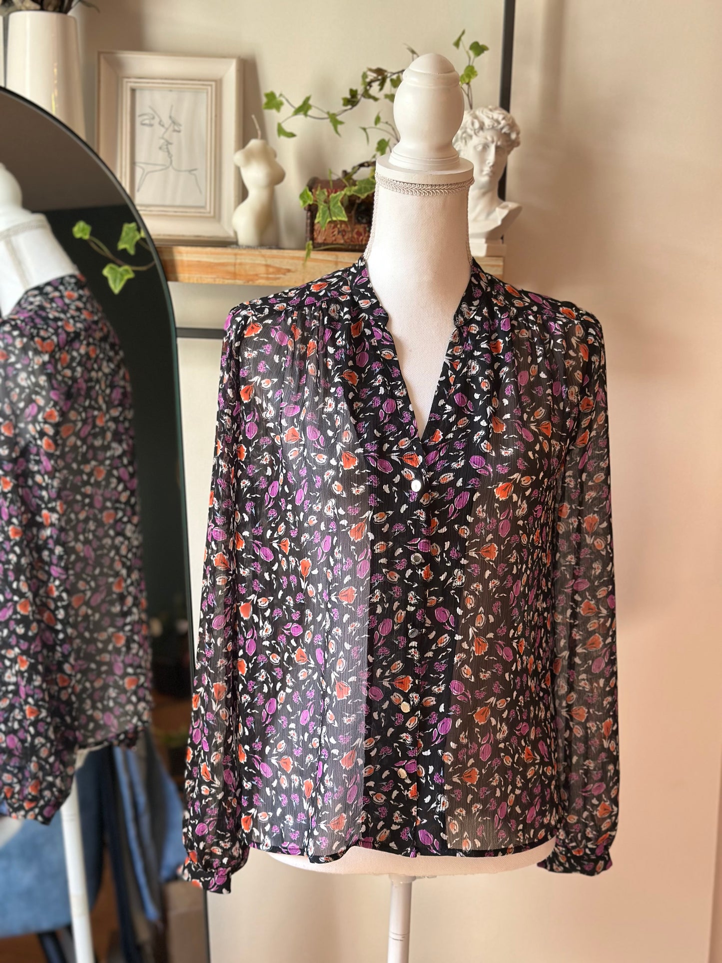 Blouse légère imprimé fleuri T.34