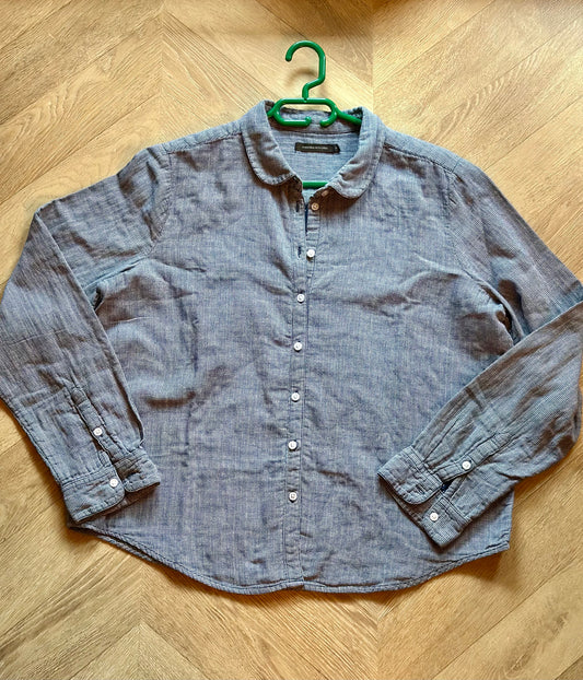 Chemise imprimé micro carreaux bleu T.46