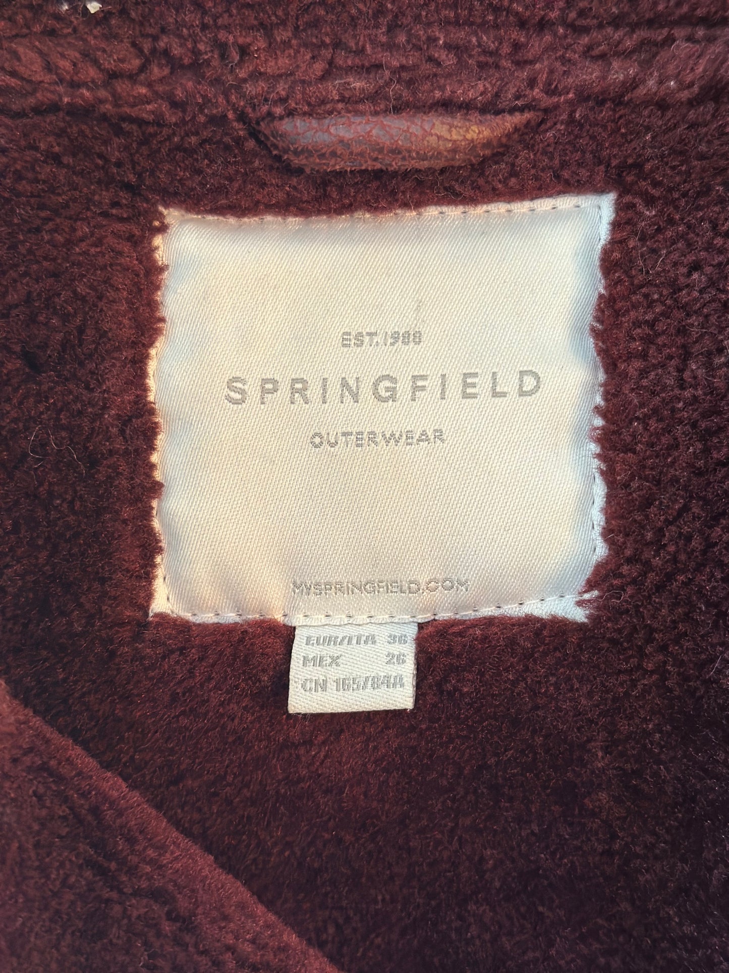 Veste manteau fourrée unie T.38