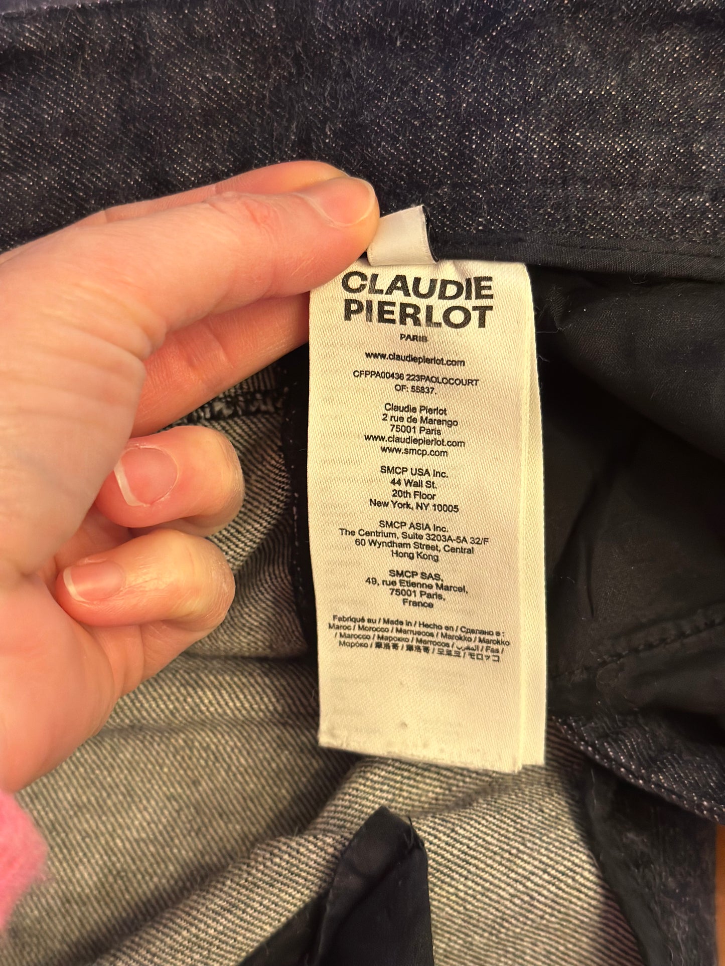 Jean flare denim brut Claudie Pierlot modèle Paolo Court T.36