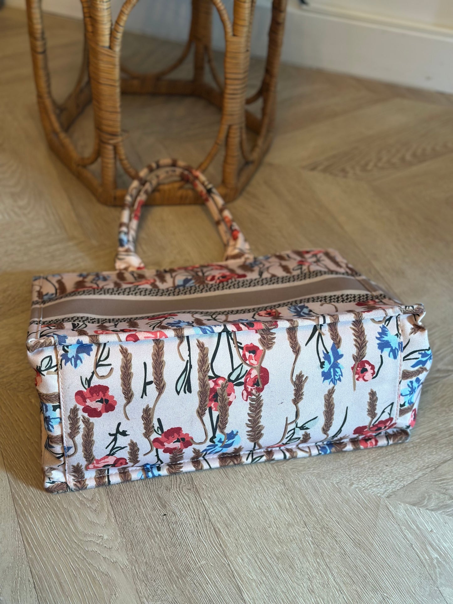 Grand sac cabas à fleurs