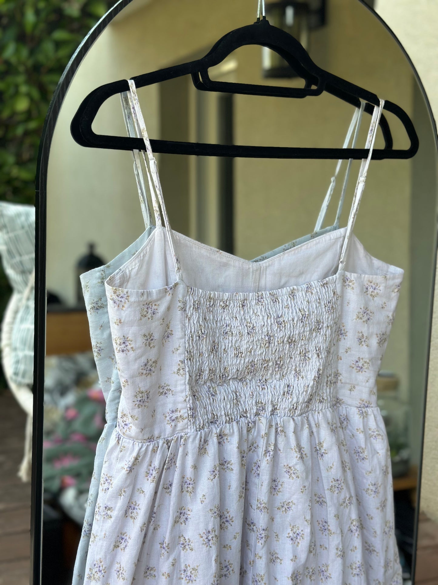 Robe longue en lin et coton fleurie T.36