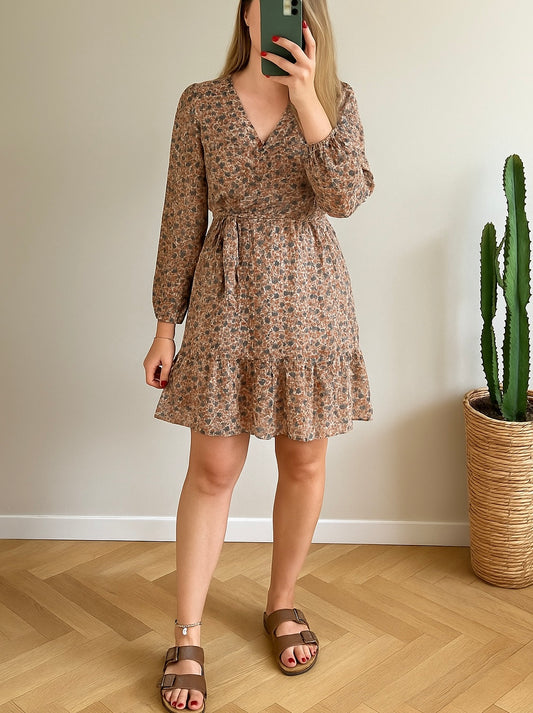 Robe fluide en toile de viscoce fleurie T.36