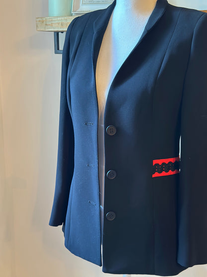 Blazer noir détails rouges fabriqué en France T.34