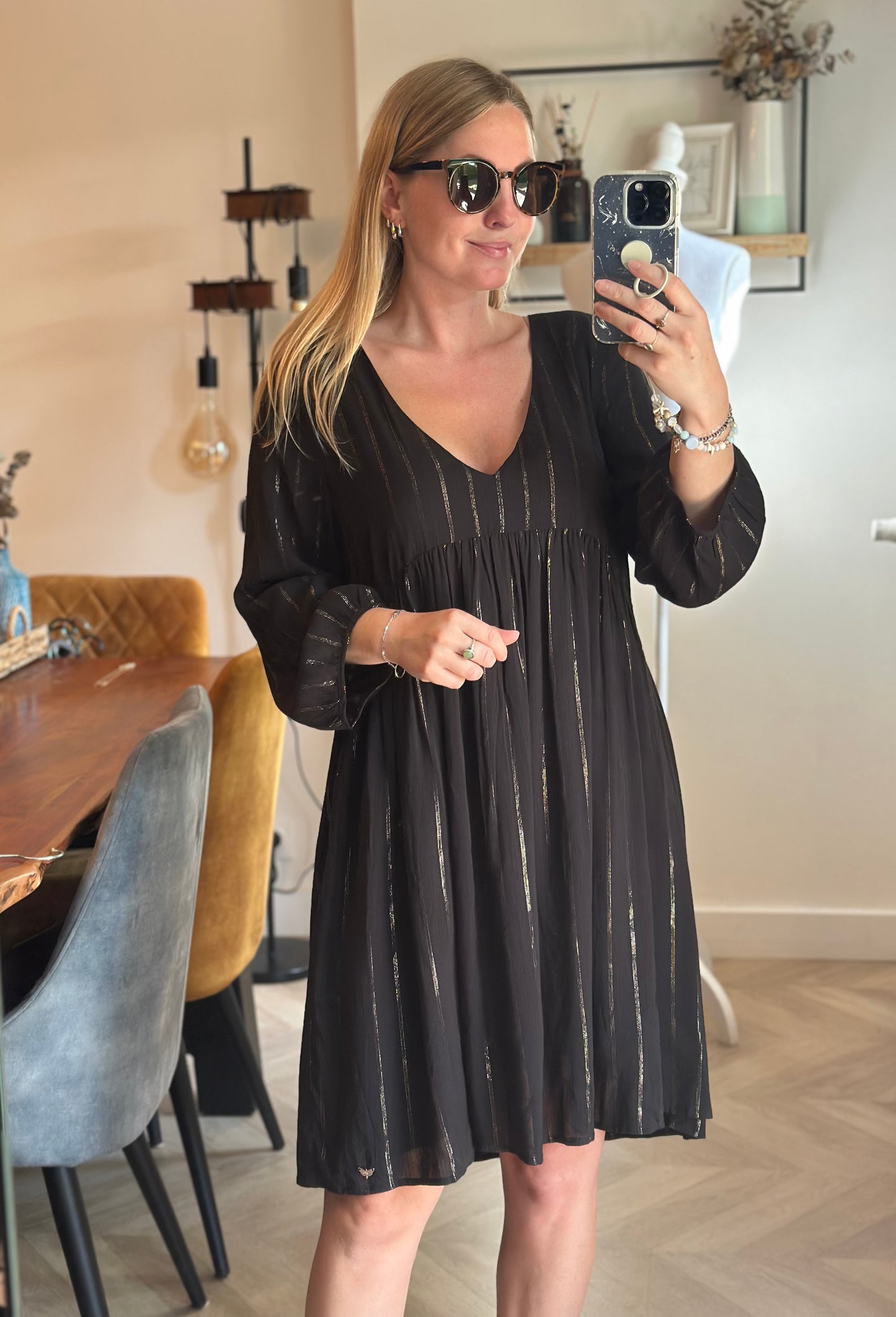 Robe fluide noire T.42