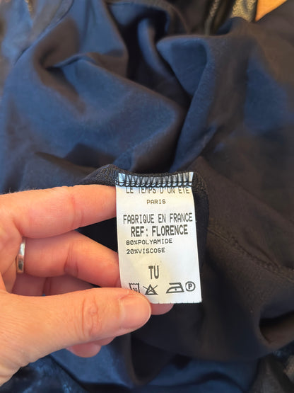 Chemise noir effet métallisé vintage T.U