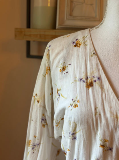Robe longue fleurie H&M coton T.34/36