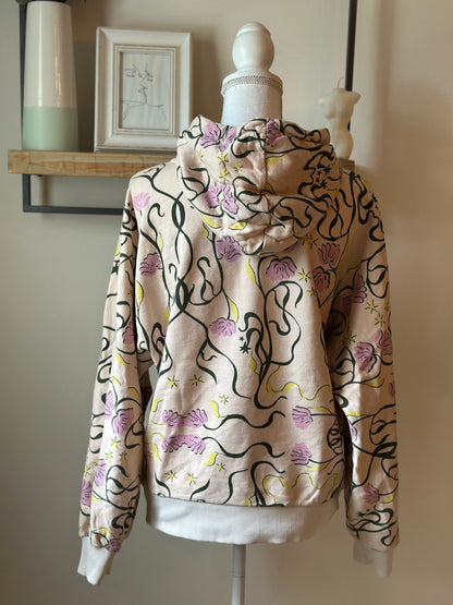 Sweat à capuche imprimé coton bio T.34/36