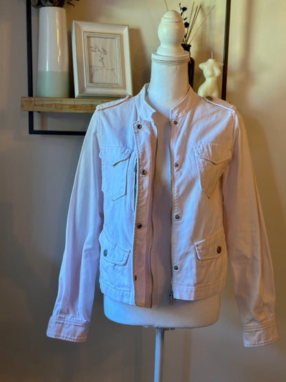 Veste saharienne en jean rose poudré IKKS T.36
