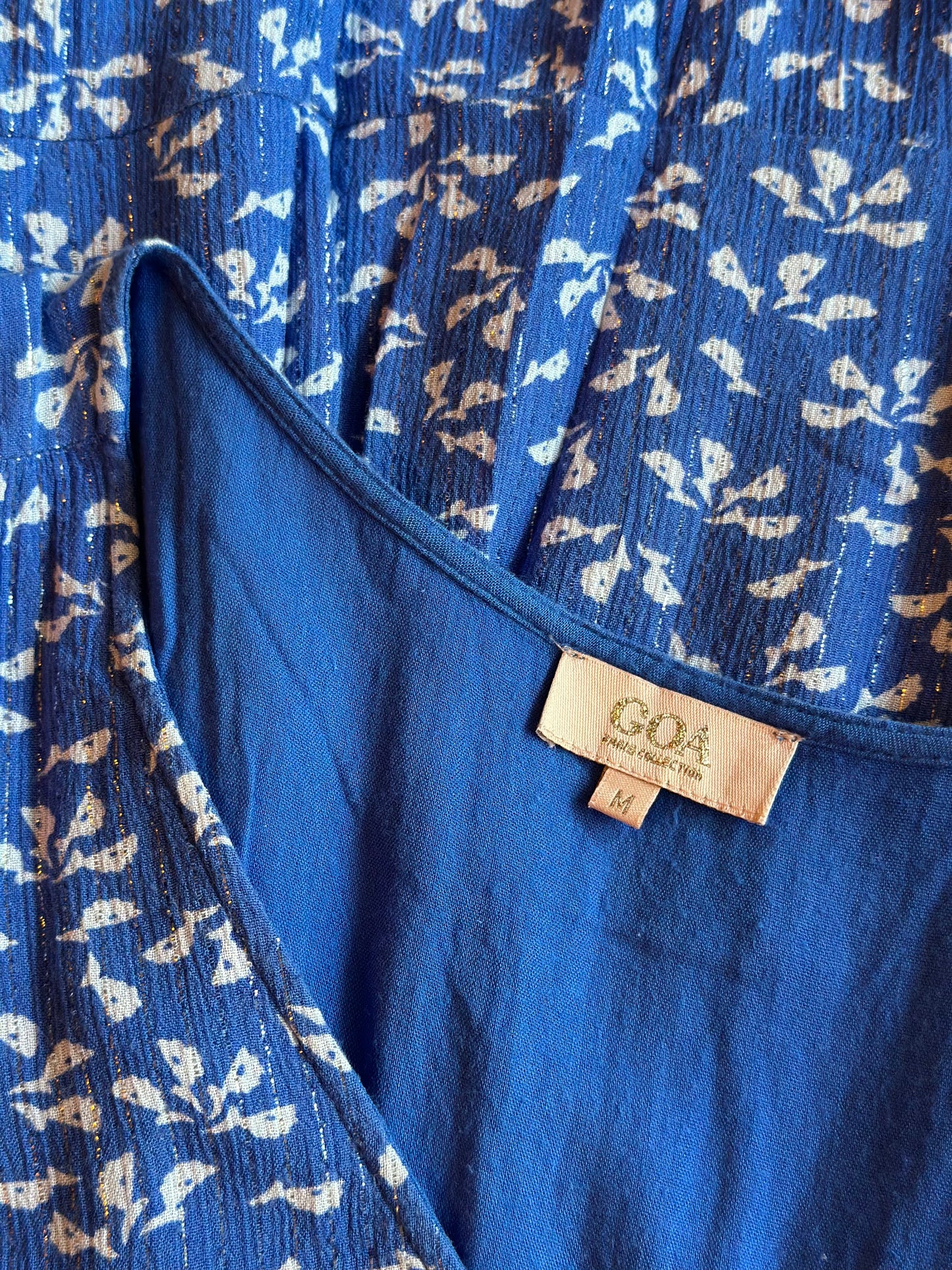 Robe fluide imprimé fleuri lurex T.38