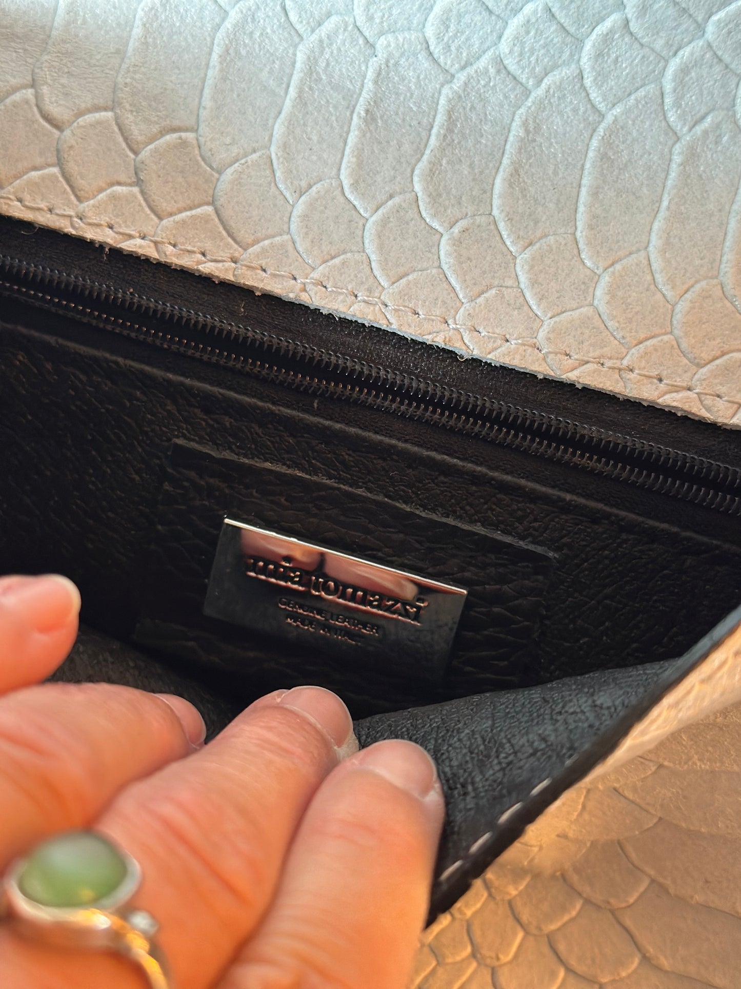 Sac à bandoulière en cuir blanc en cuir fabriqué en Italie