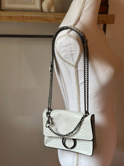 Sac à bandoulière en cuir blanc en cuir fabriqué en Italie