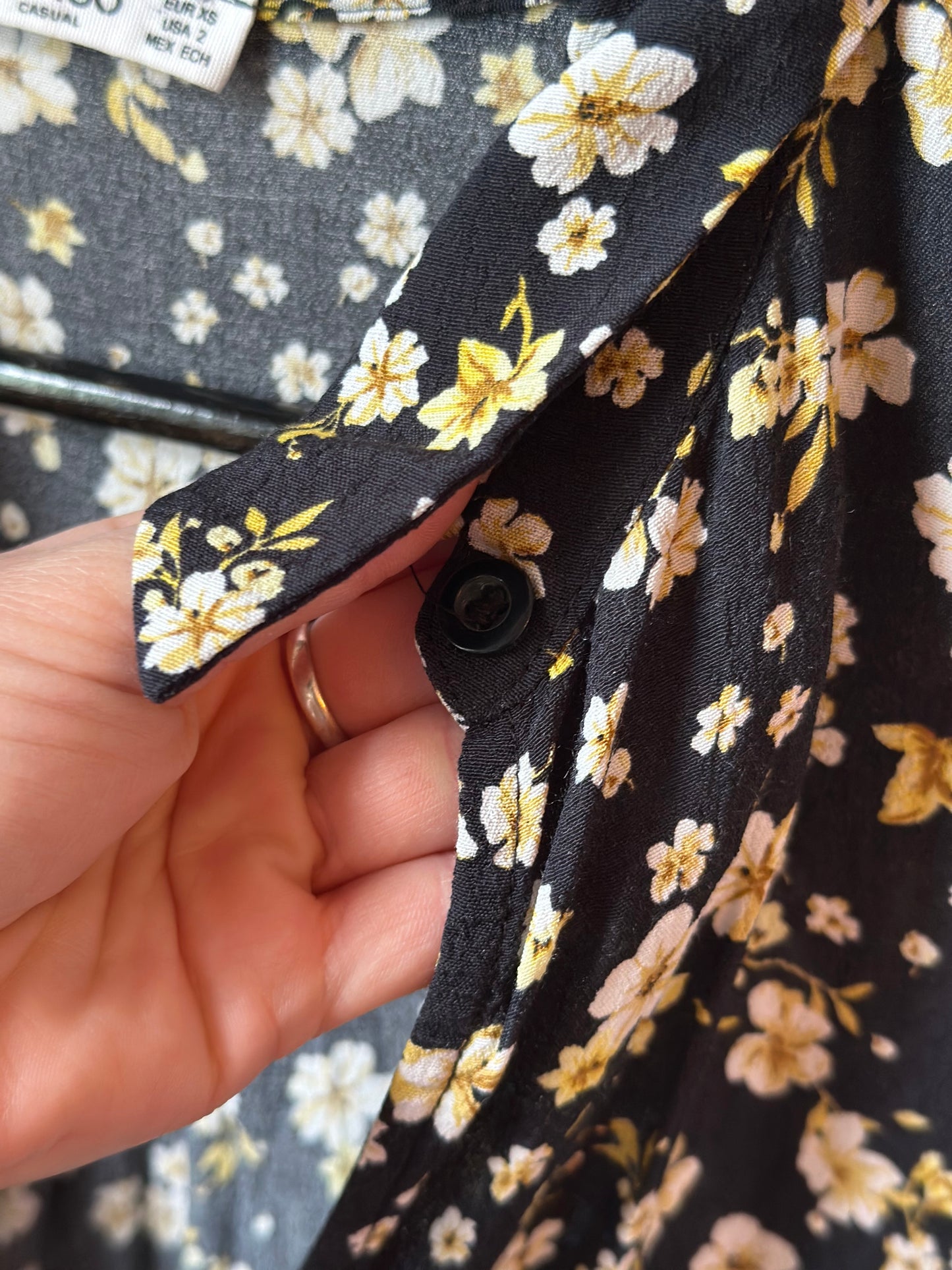Robe longue portefeuille fleurie T.34