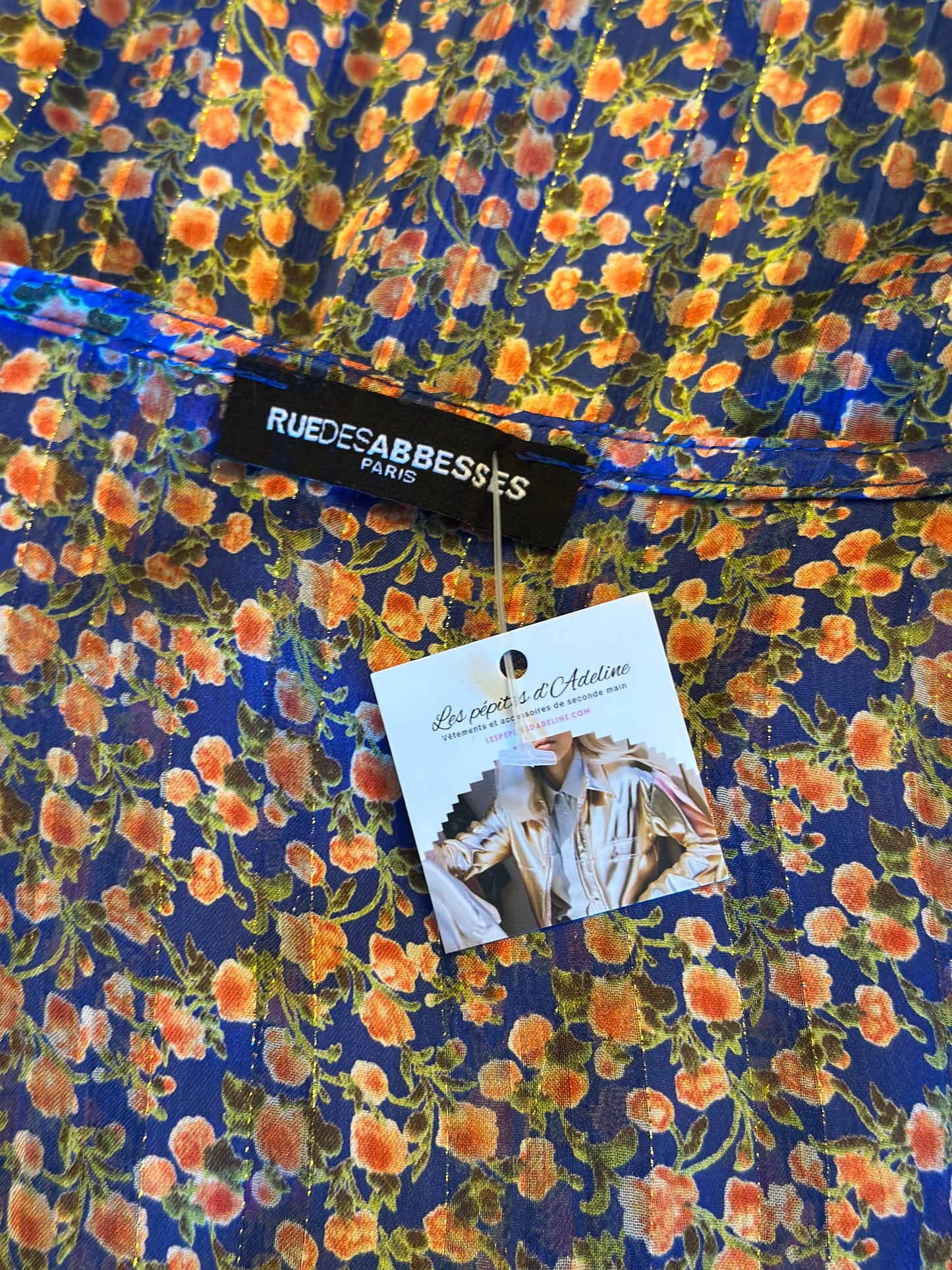 Robe imprimé fleuri bleu T.36