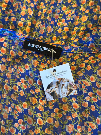 Robe imprimé fleuri bleu T.36