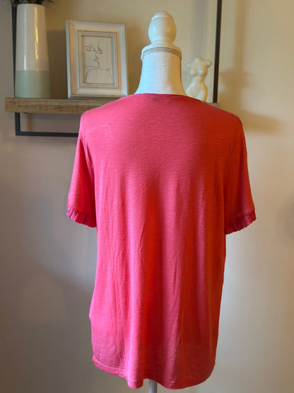 Blouse manches courtes col V viscose T.U