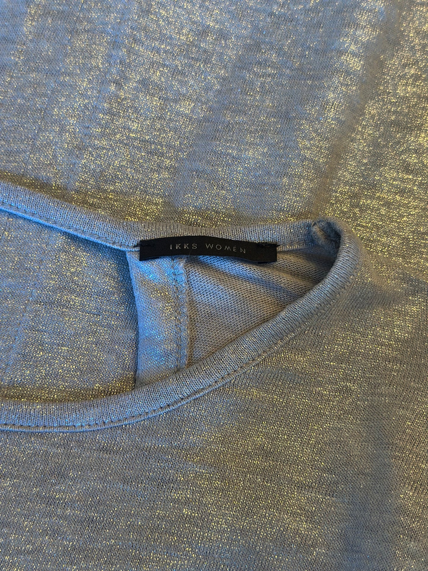 T-shirt manches longues effet brillant en lin T.38