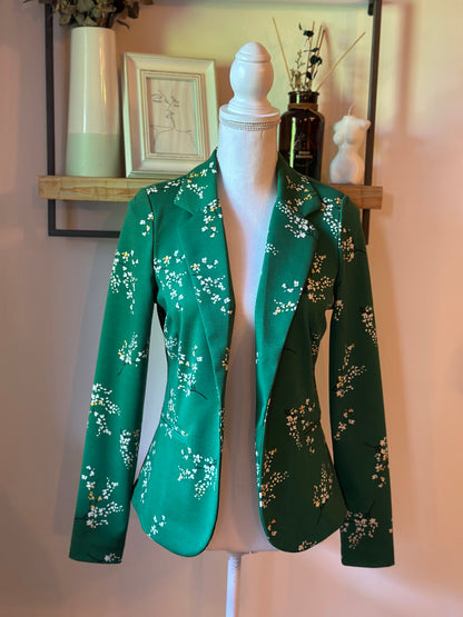Blazer imprimé fleuri vert T.34 neuf