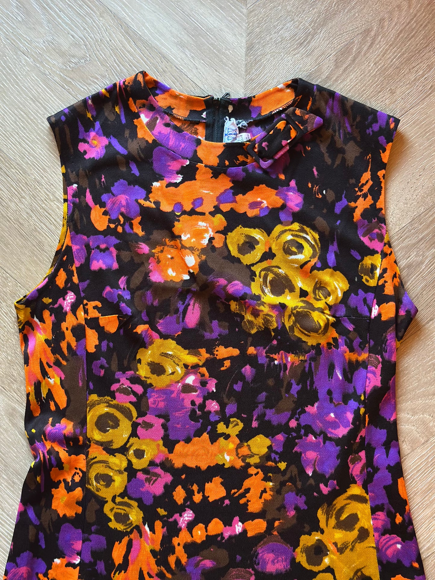 Robe vintage fleurie fabrication française T.36