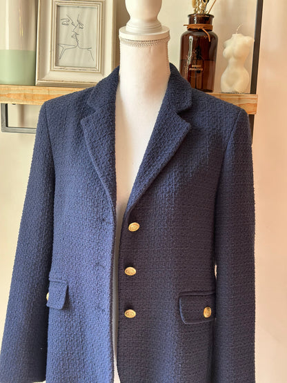 Blazer texturé marine Gérard Darel coton T.38