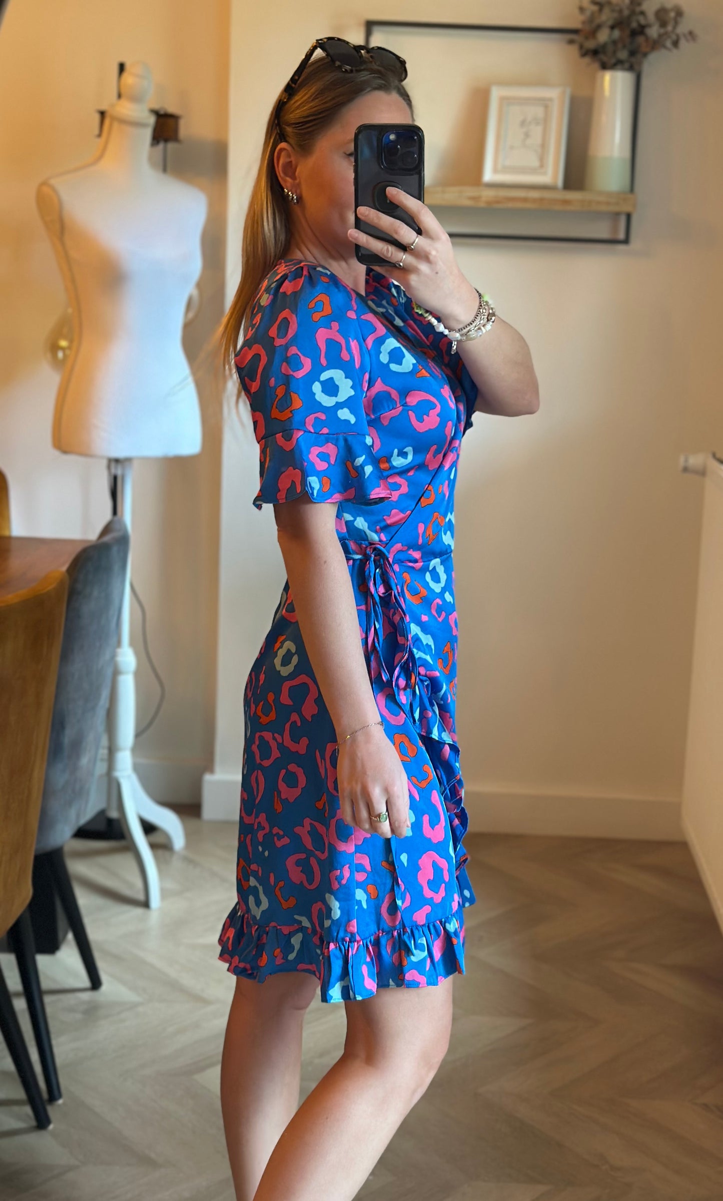 Robe portefeuille imprimé léopard coloré T.40