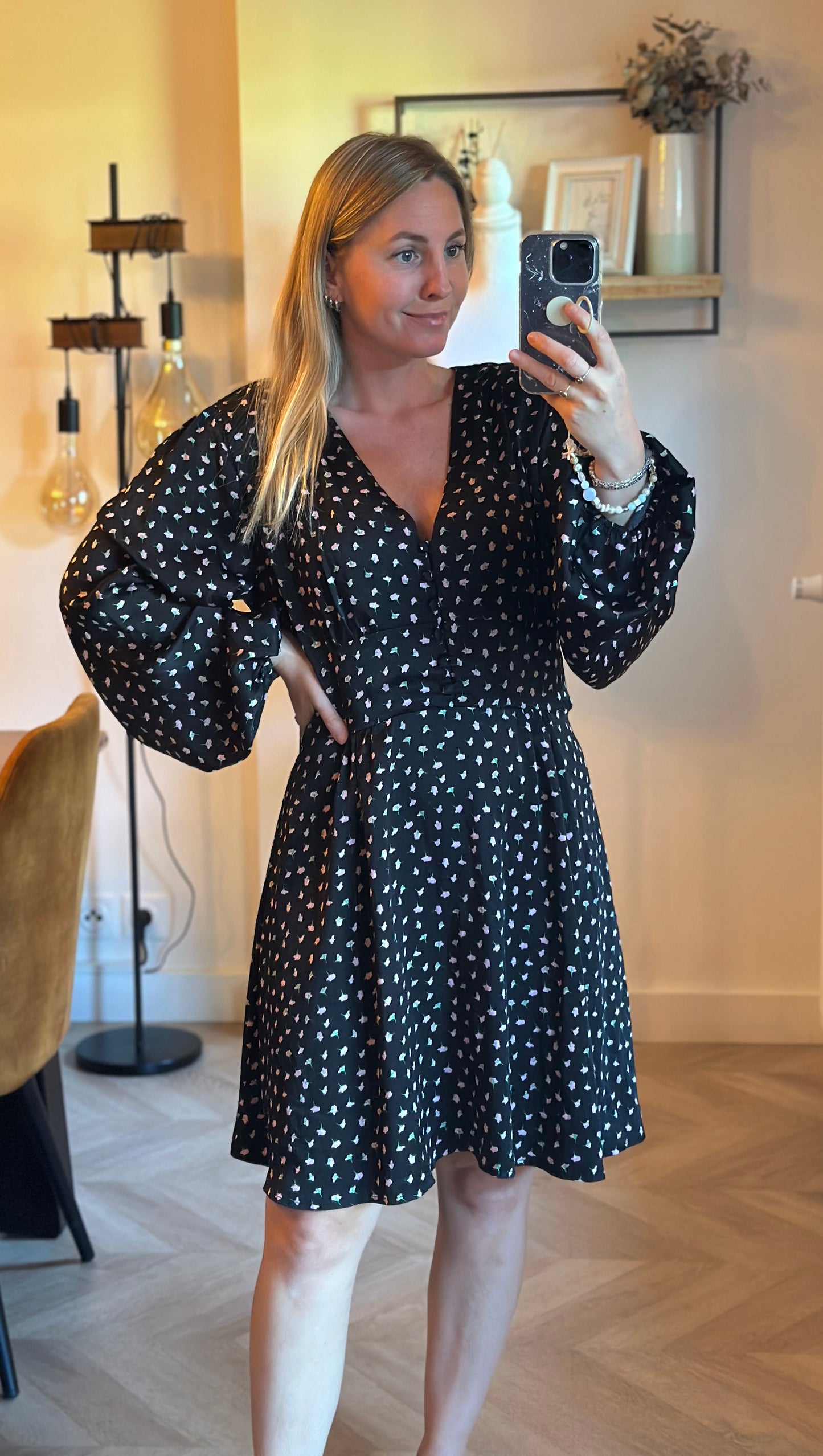 Robe fluide imprimé fleurs T.42