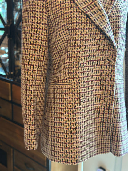 Veste blazer à carreaux pied-de-poule T.38