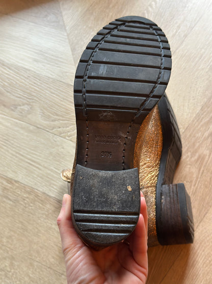 Bottines Chelsea cuir doré Made in Italy T37,5