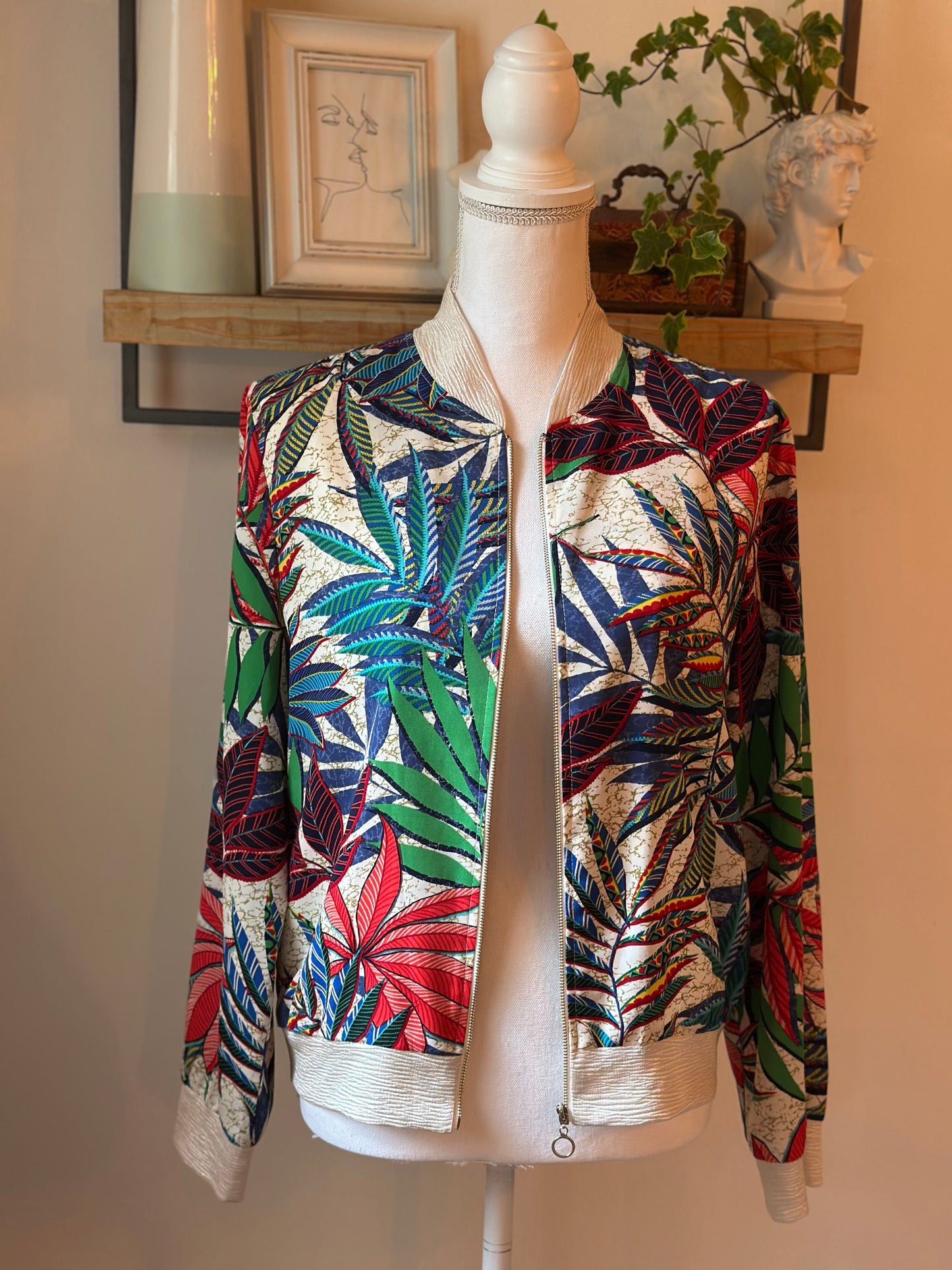 Veste légère/bomber imprimé fleuri T.38