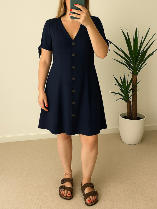 Robe bleu marine fluide T.40