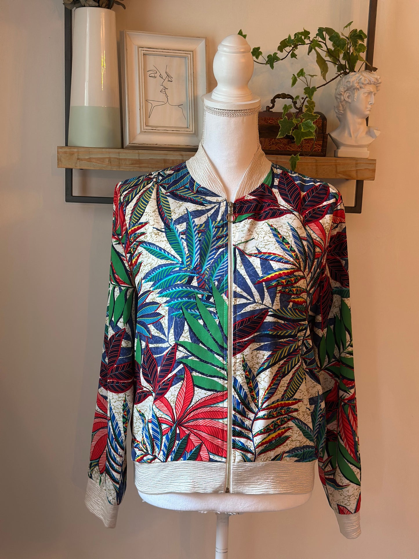 Veste légère/bomber imprimé fleuri T.38