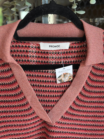 Pull polo pailleté T.38