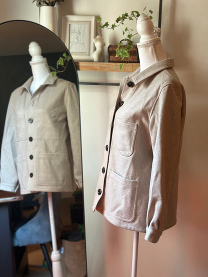 Veste en laine et cachemire beige T.38