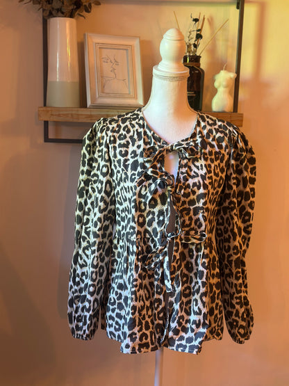 Blouse léopard en coton T.U