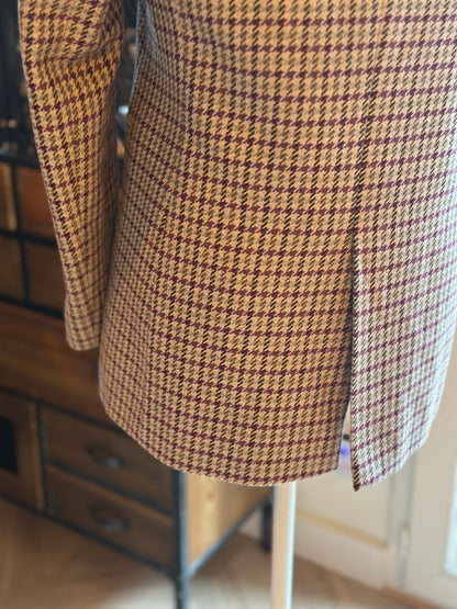 Veste blazer à carreaux pied-de-poule T.38