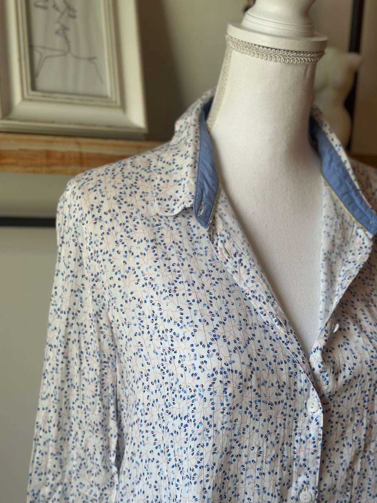Chemise imprimé fleuri T.42
