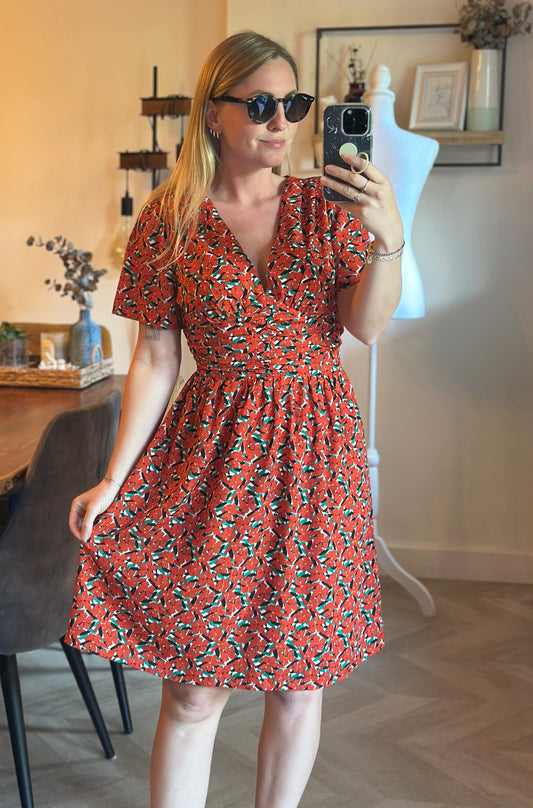 Robe fluide imprimé fleuri T.36