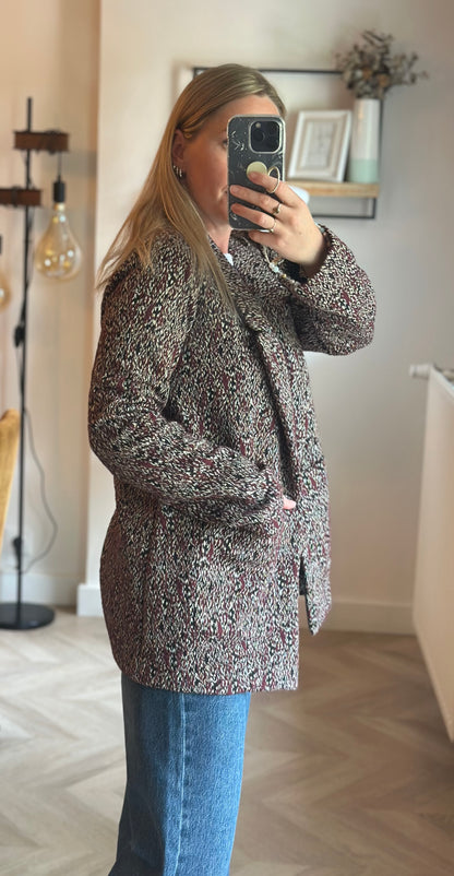 Blazer imprimé texturé multicolore T.38