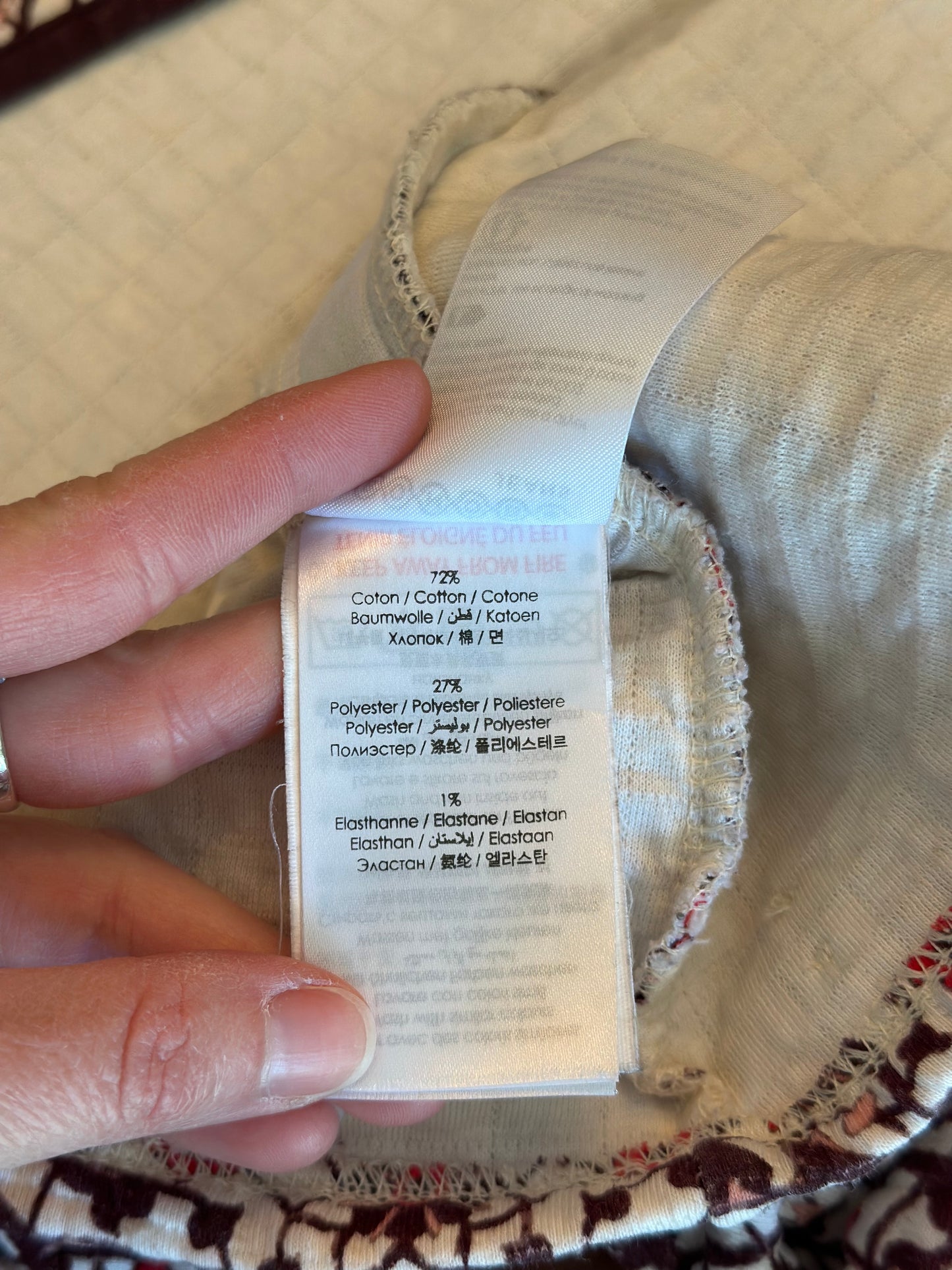 Veste matelassée imprimé graphique en coton T.36