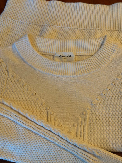 Pull torsadé ivoire T.36