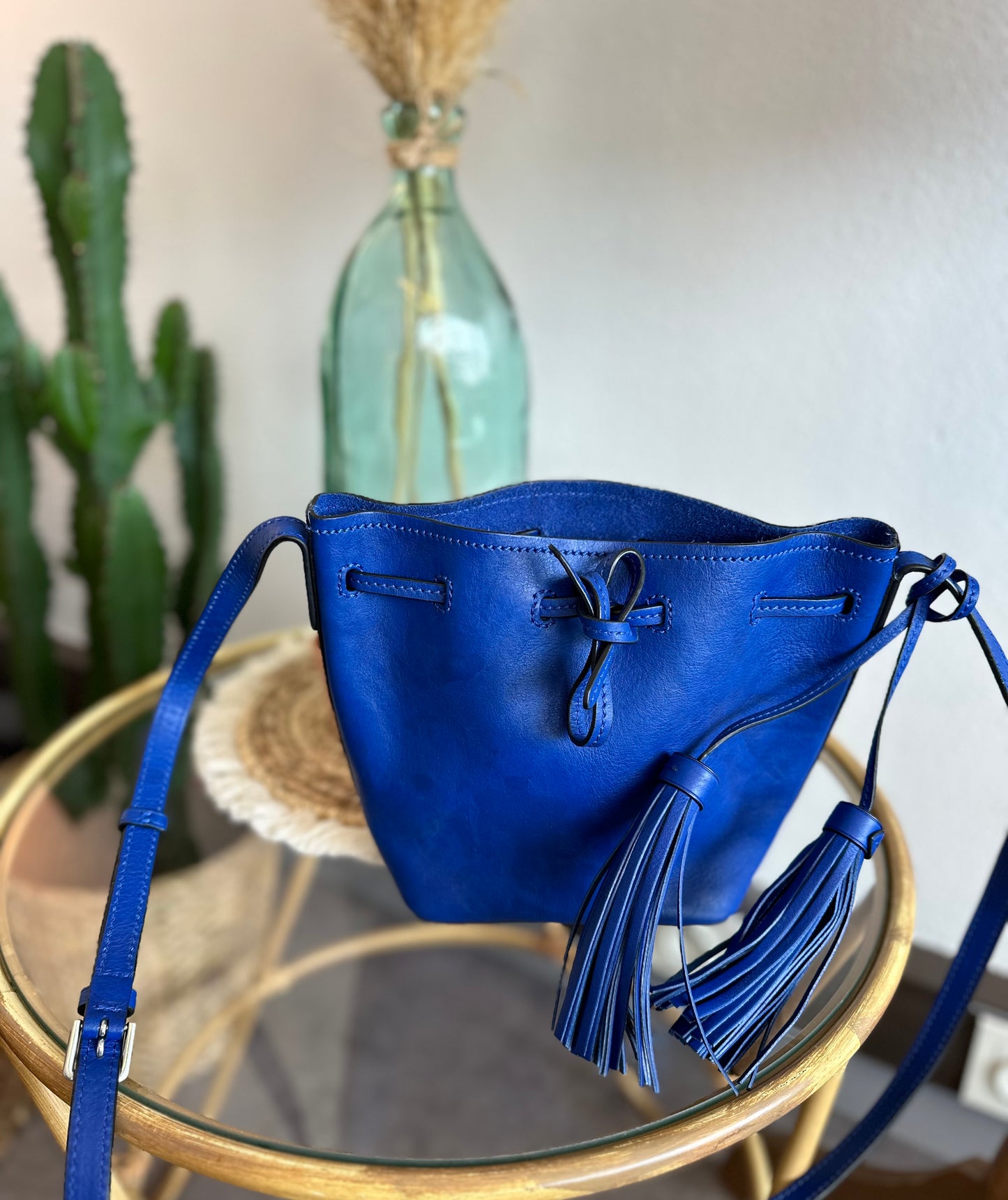 Sac seau en cuir bleu - Polo Ralph Lauren