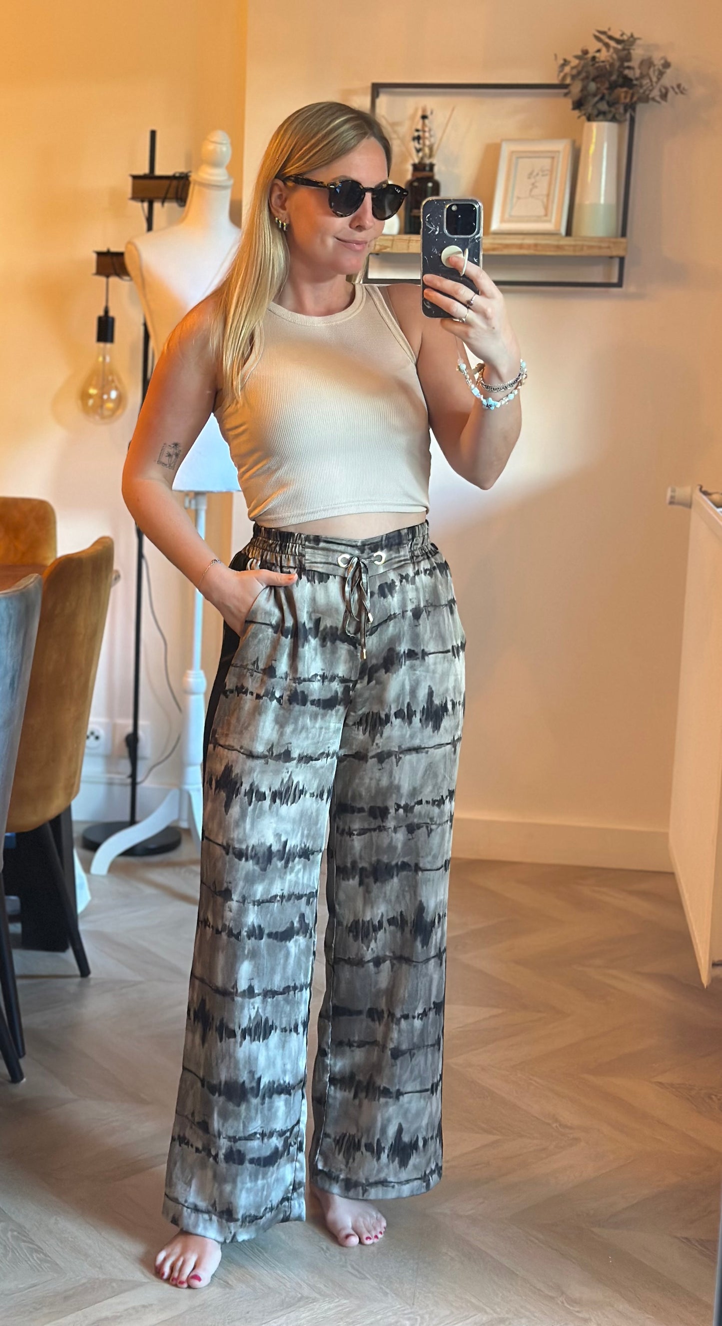 Pantalon fluide tie and dye T.36