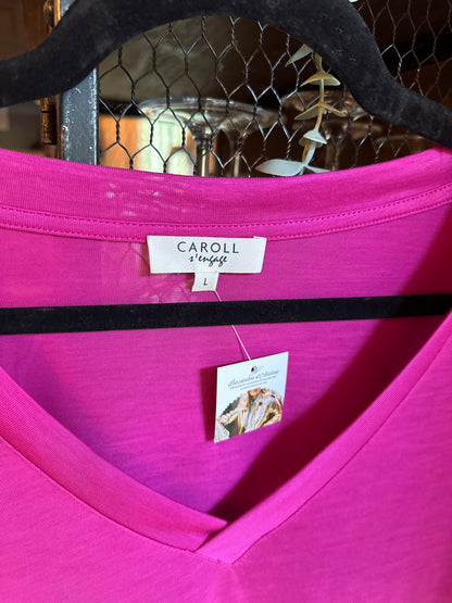 Top fluide rose fuchsia T.40