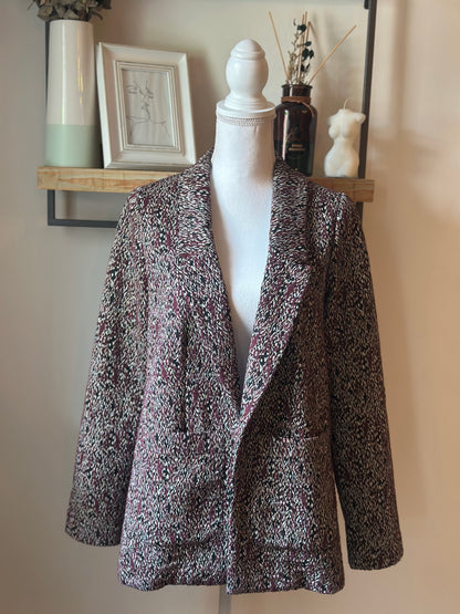 Blazer imprimé texturé multicolore T.38