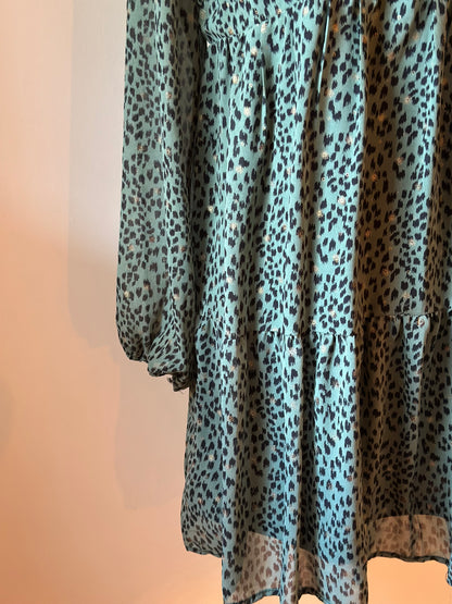 Robe fluide imprimé léopard vert T.36