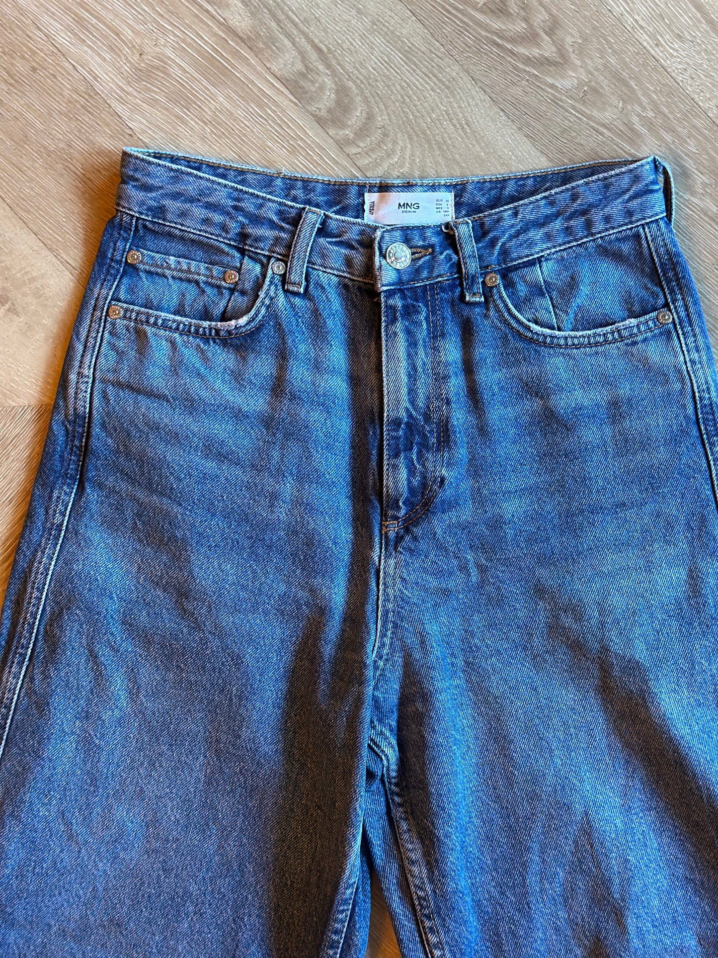 Jean droit uni Denim 100 % coton T.36