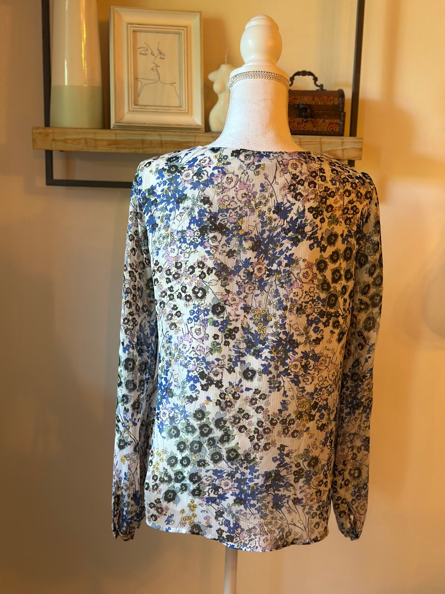Blouse fluide imprimé fleuri T.38 oversize