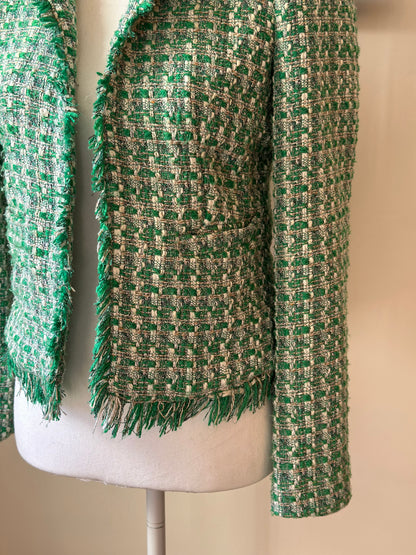Veste en tweed vert T34
