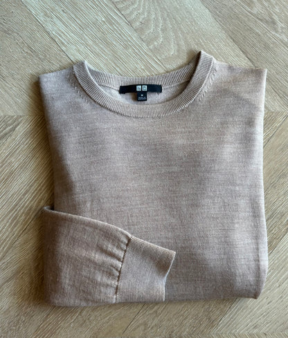 Pull laine beige 100% laine T.38