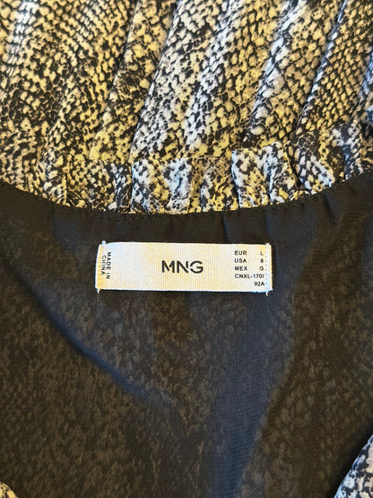 Blouse imprimé python plissée T.40